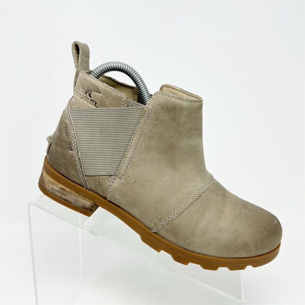 SOREL Women's Emelie III Waterproof Chelsea Bootie Tan Brown Size 7